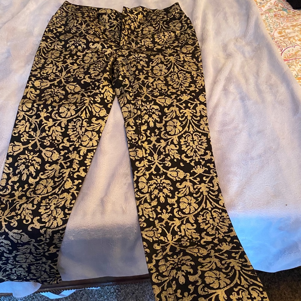 Patterned skinner jeans